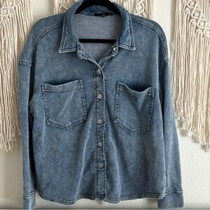 Denim Button-Up Shirt